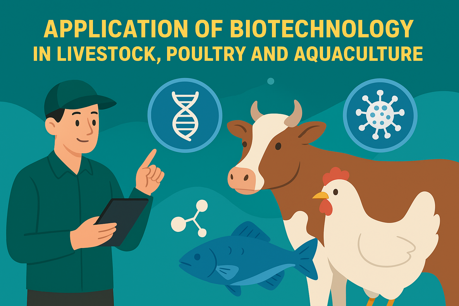 کاربرد بیوتکنولوژی در دام، طیور و آبزیان و تأثیر آن بر سلامت و بهره‌وری