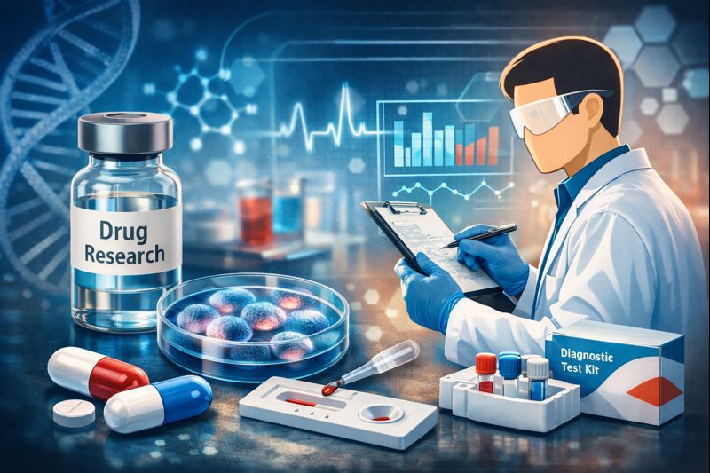 از ایده تا درمان: مسیر علمی توسعه ترکیبات درمانی و کیت‌های تشخیصی در علوم زیستی