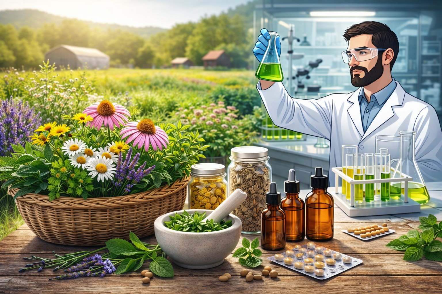 از مزرعه تا فرآورده دارویی: سفری علمی در مسیر تولید داروهای گیاهی ایمن، مؤثر و استاندارد